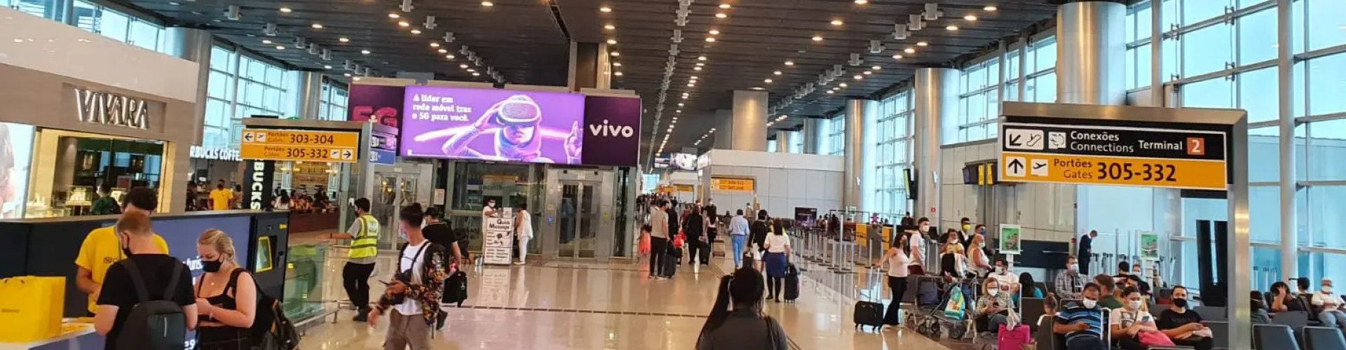 Hotel shuttle bus at Guarulhos Airport