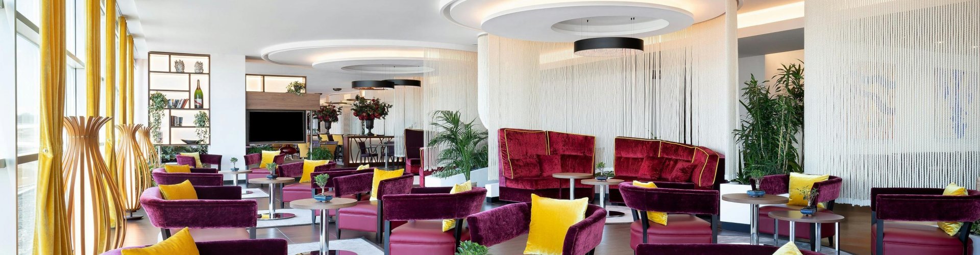 Evening view of Malpensa Airport Hotel area