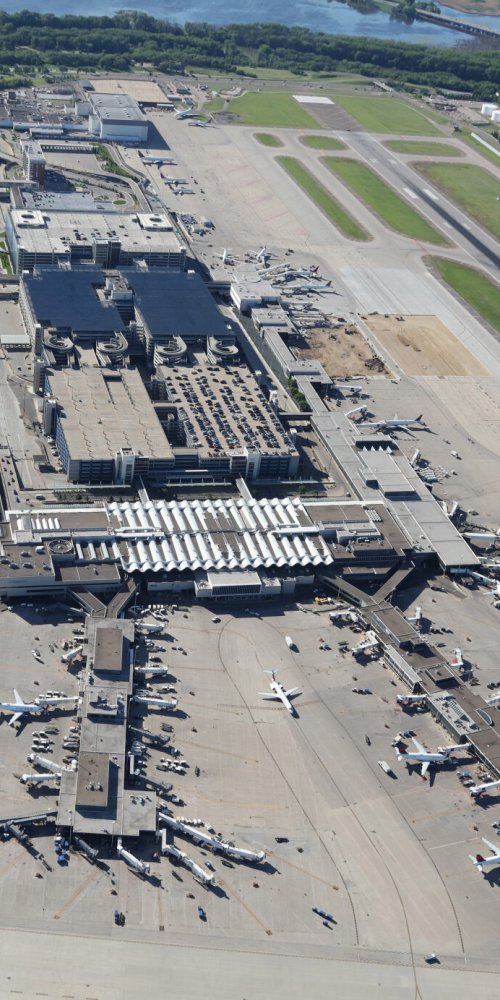 Hotel shuttle near Minneapolis-St Paul Intl Airport, MN, US