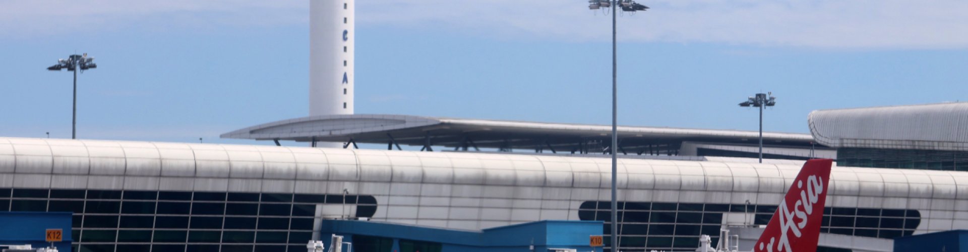 Evening lights at Kuala Lumpur Airport hotel horizon