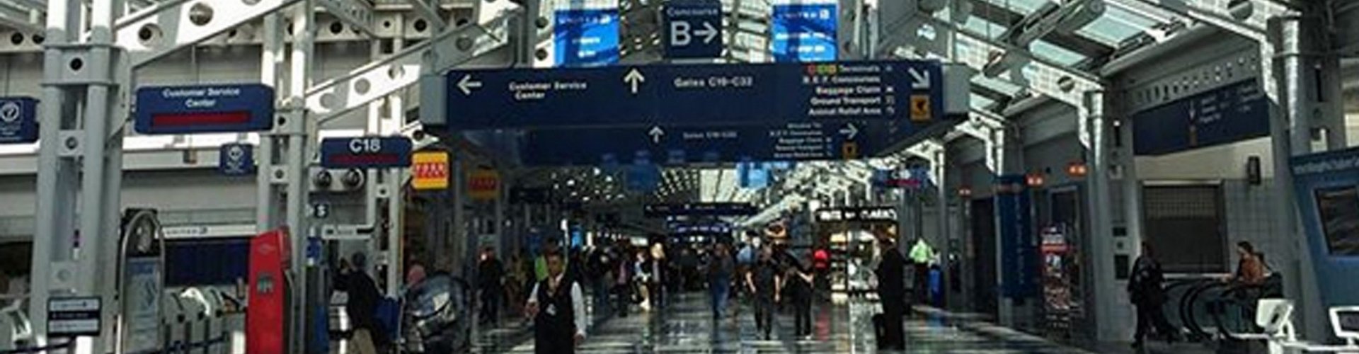 O'Hare Airport sunset view
