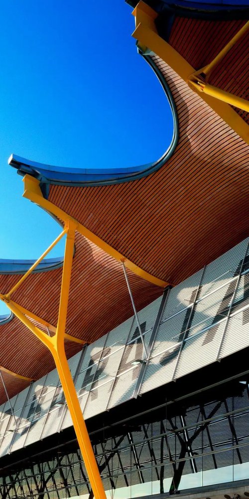 Hotel shuttle bus at Barajas Airport