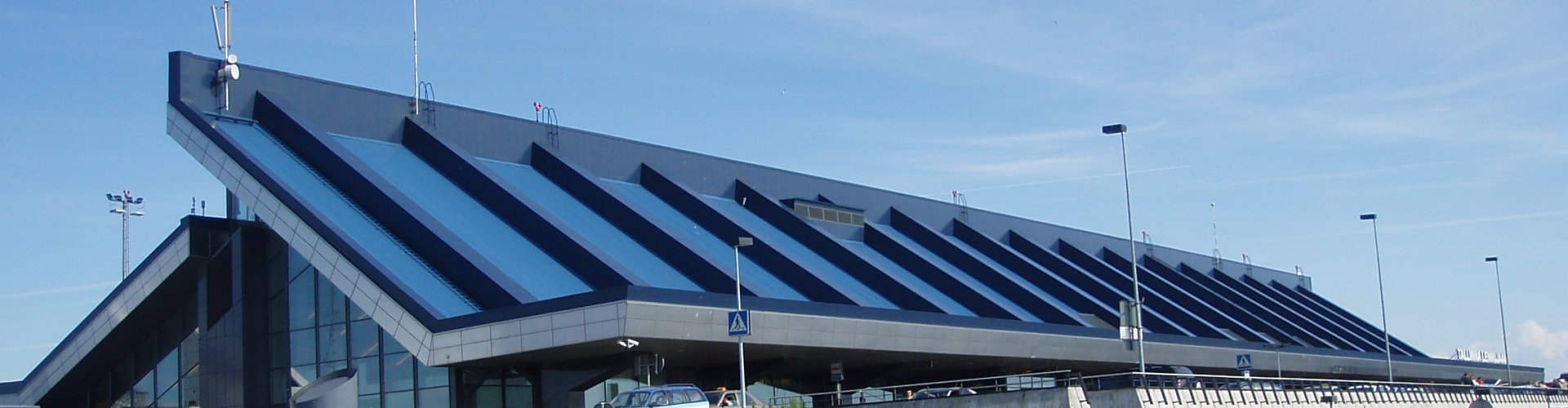 Sunset over Tallinn cityscape